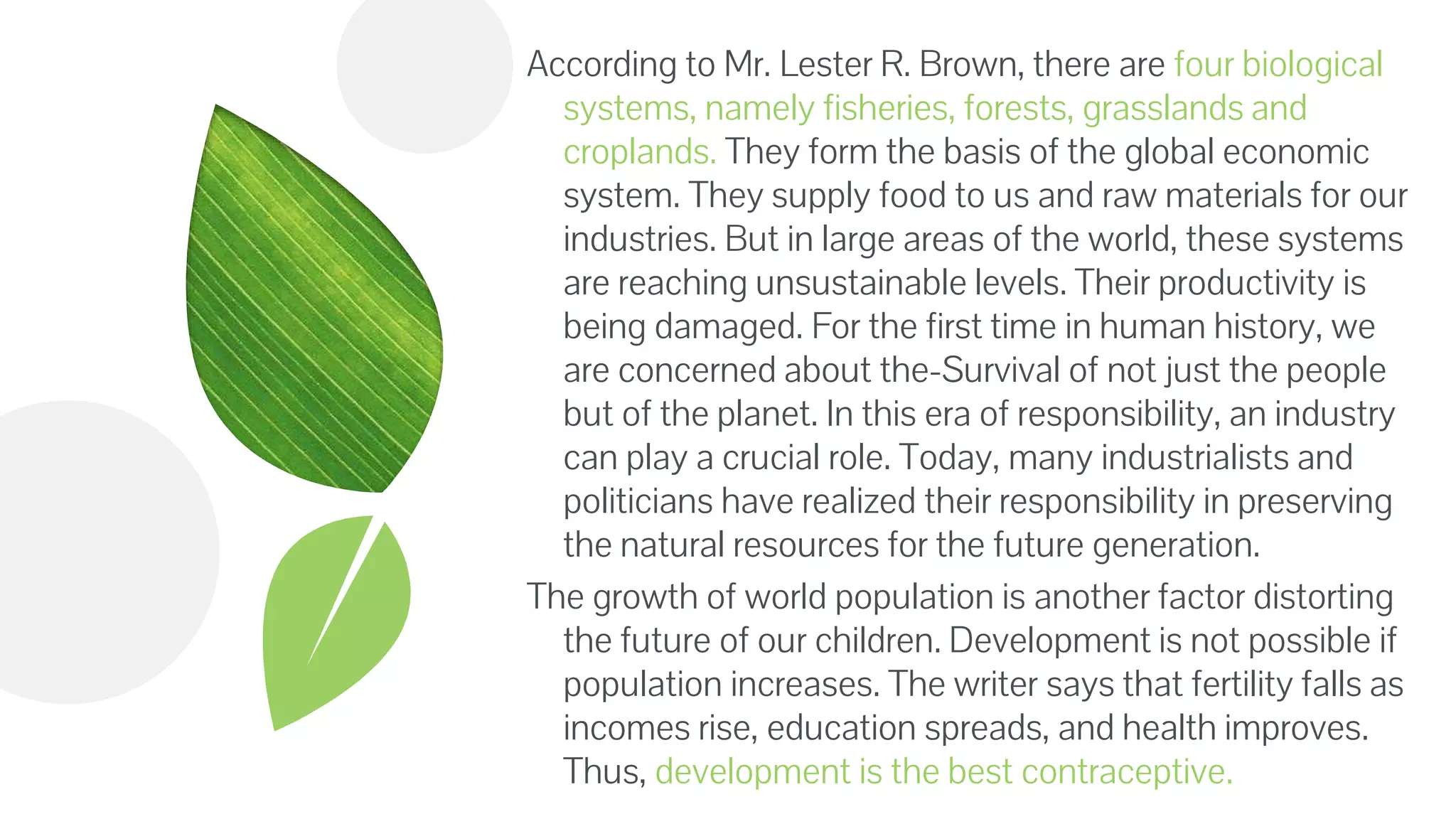 The Ailing Planet | PPT
