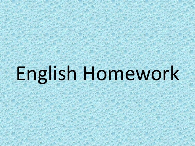 do my english homework