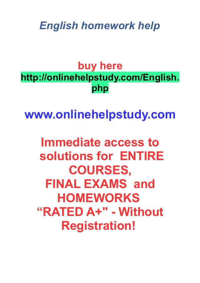 Homework Forum - Homework Questions & Answers, Discussions english homework help forum