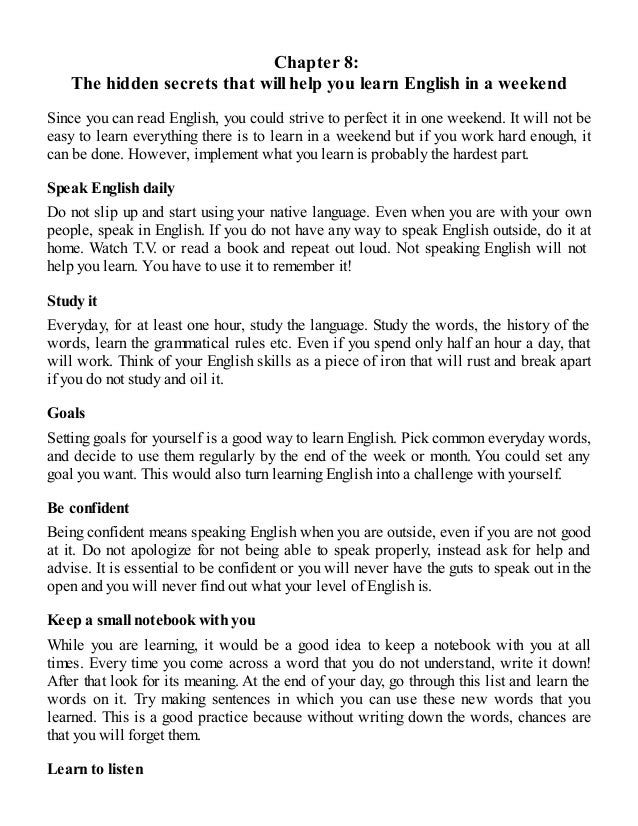 English How To Speak English Fluently In 1 Week