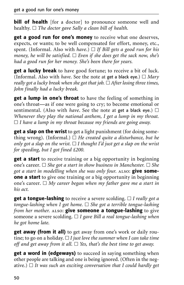 English idioms dictionary in PDF download for free