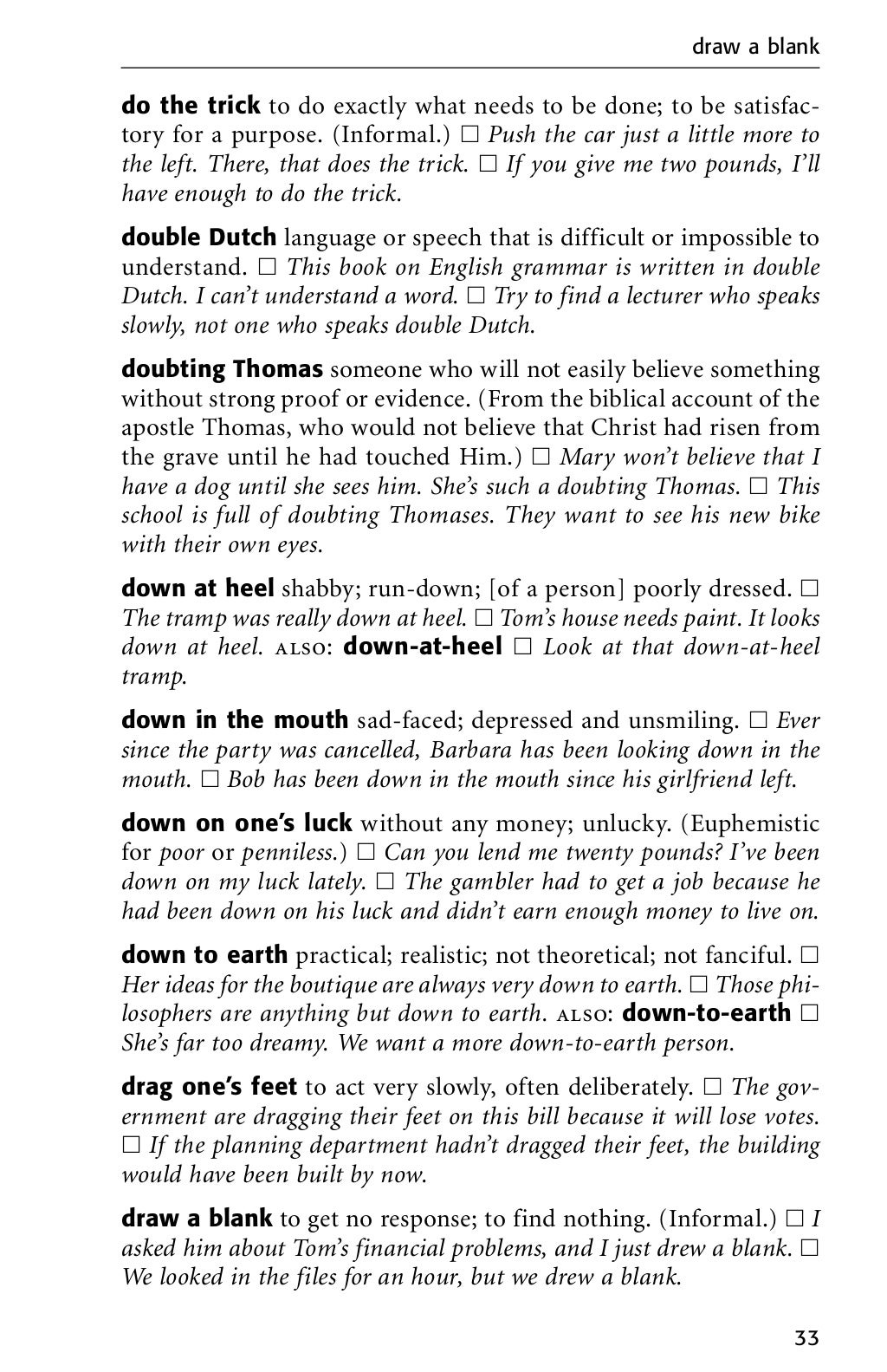 English idioms dictionary in PDF download for free