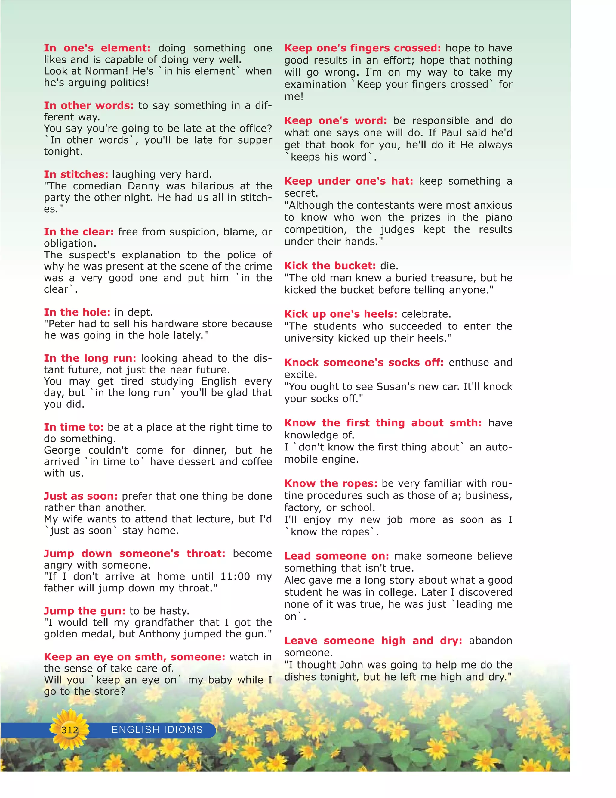English idioms | PDF