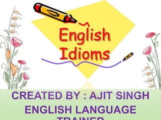 CREATED BY : AJIT SINGH
ENGLISH LANGUAGE
 