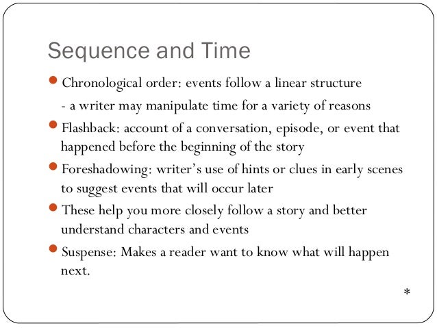 Chronological order literature review