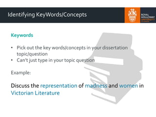 Dissertation Key Words Example Information Literacy Award - English | PPTX