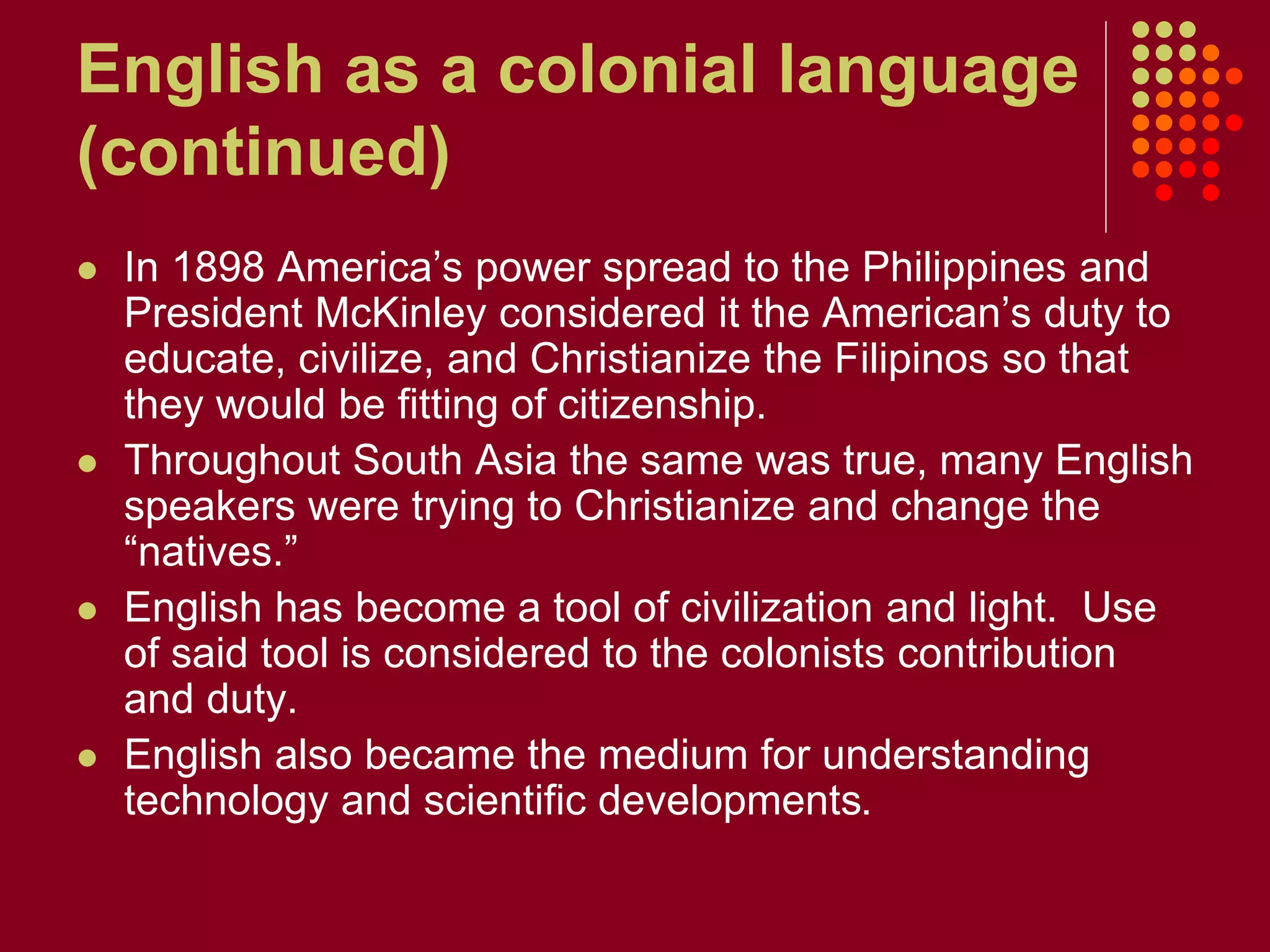 Development of English in the Philippines | PPTX