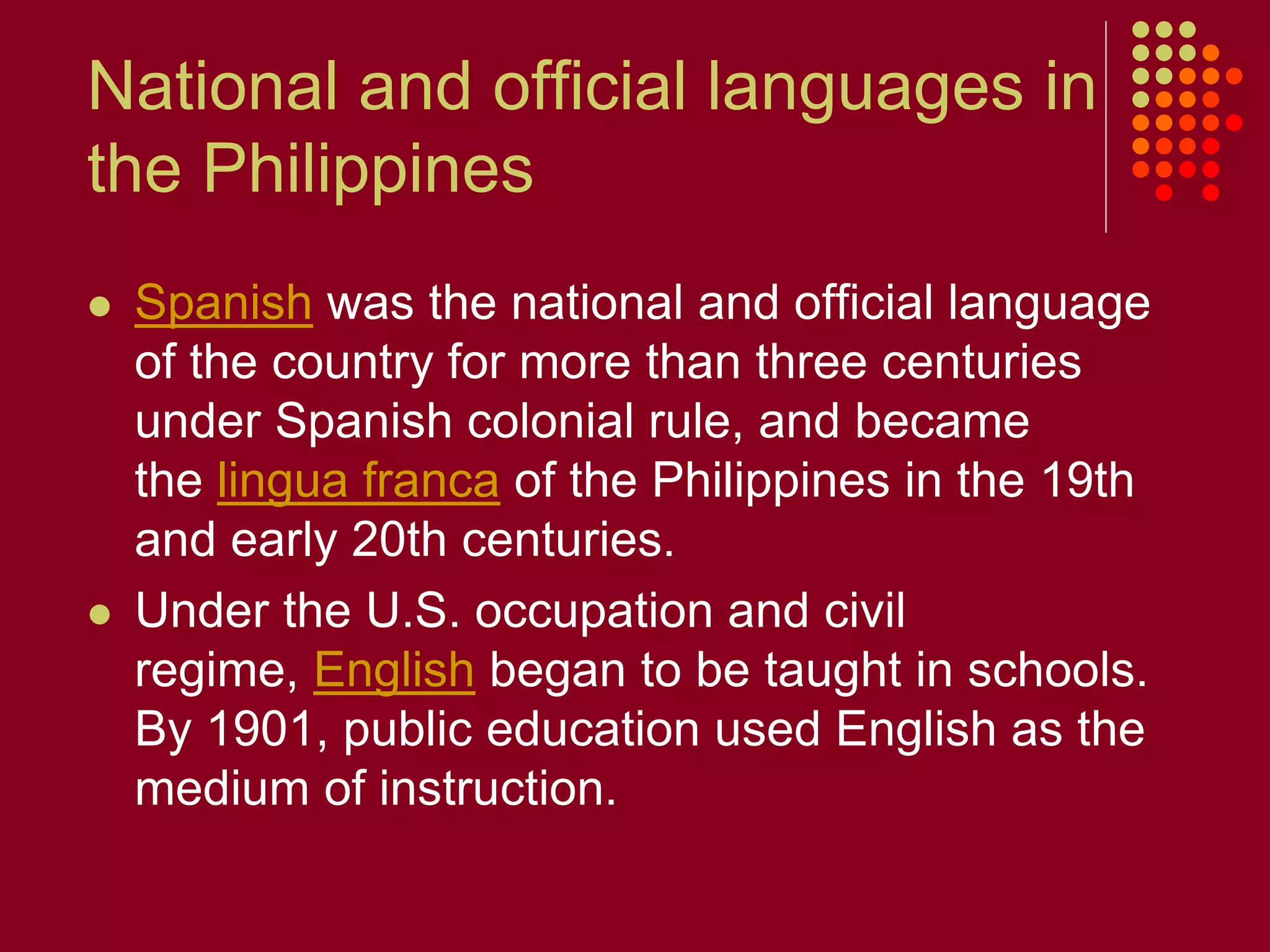 Development of English in the Philippines | PPTX