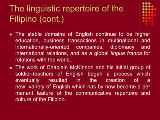 Development of English in the Philippines | PPTX