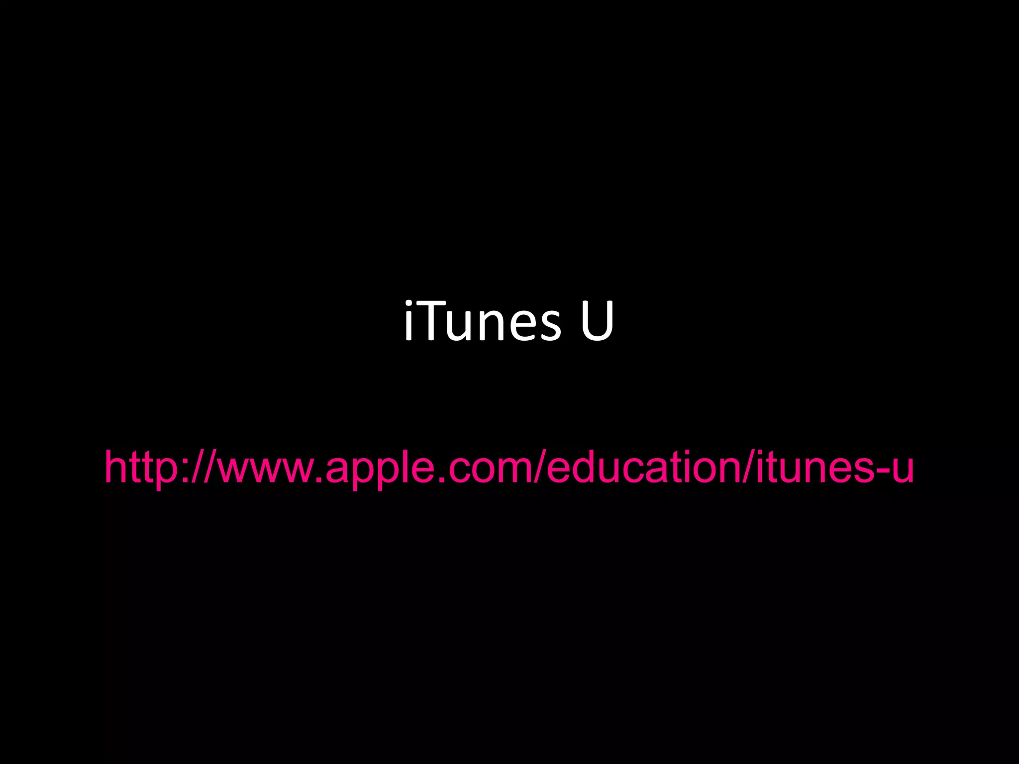 iTunes U
http://www.apple.com/education/itunes-u
 