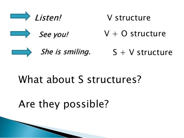 English is an SVO language