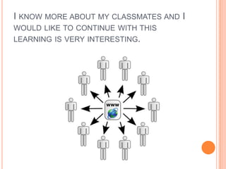 I know more about my classmates and I would like to continue with this learning is very interesting.