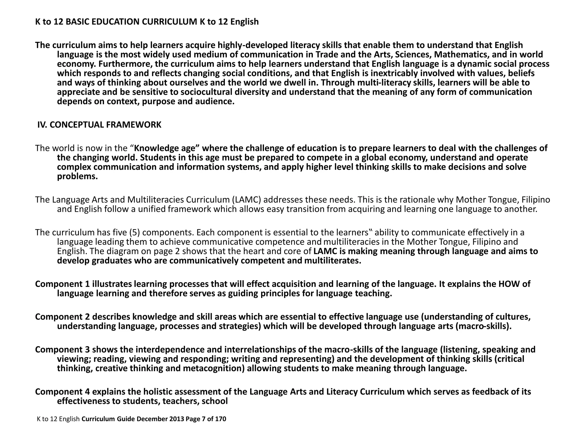 English kto12 curriculum guide | PPTX