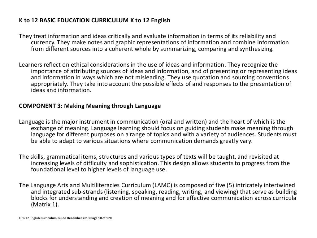 English kto12 curriculum guide