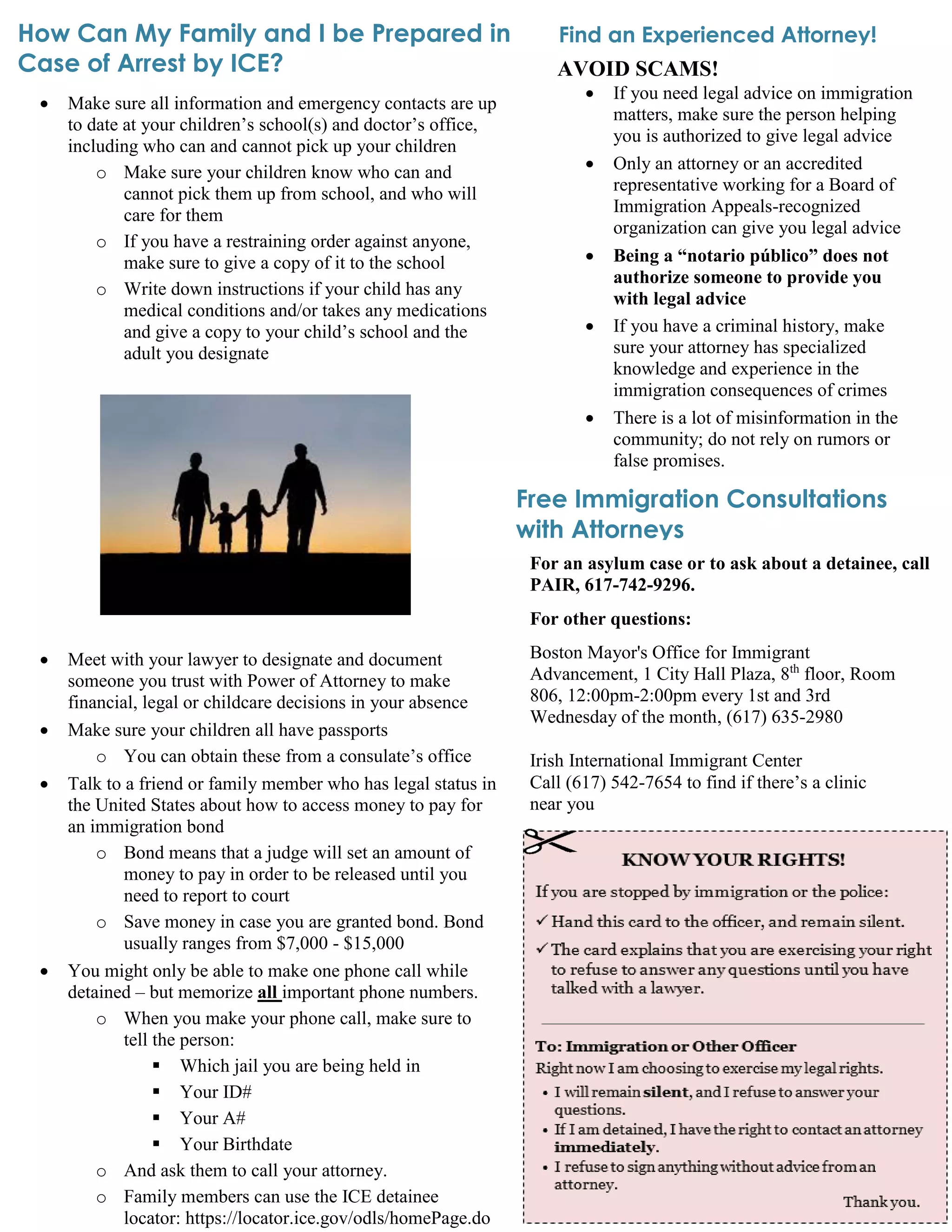 Know Your Rights Handout (English) | PDF