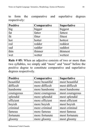Sadly Comparative English langauge booklet (advanced) | PDF