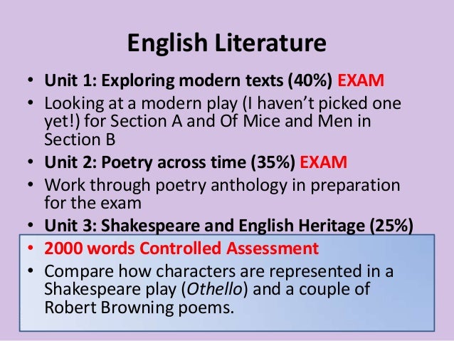 English literature essays unit 1