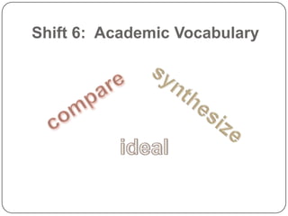 Shift 6: Academic Vocabulary
 