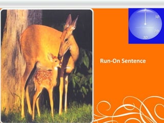 Has two complete 
thoughts that run into 
each other 
Run-On Sentence 
 