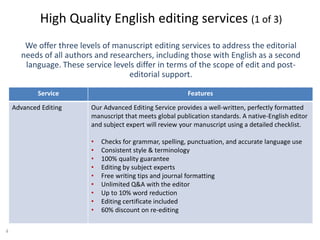 English Language Editing for Non-Native Authors: Editage | PPTX