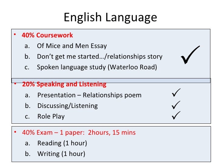 Year 11 english coursework