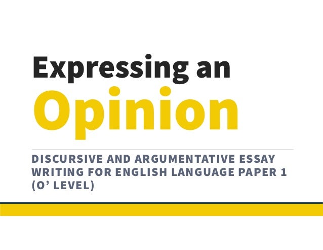 Argumentative essay sample o level