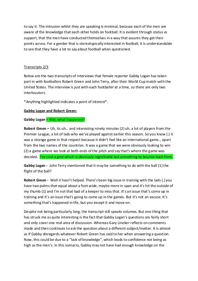 English language investigation