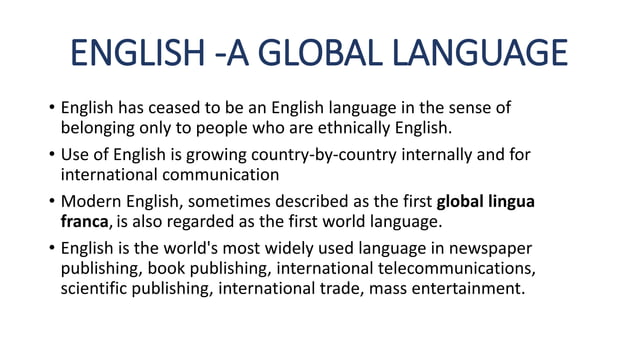 English Language Ppt PPT