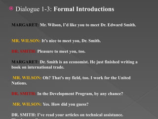 Simple Dialogue Introduction ENGLISH LANGUAGE TEACHING beginner lesson 1.pptx