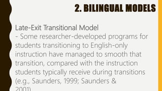 Transitional Learning Model English Language Teaching Models | PPTX