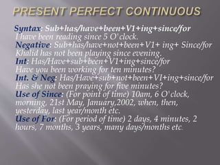 English language tenses (advanced level | PPTX