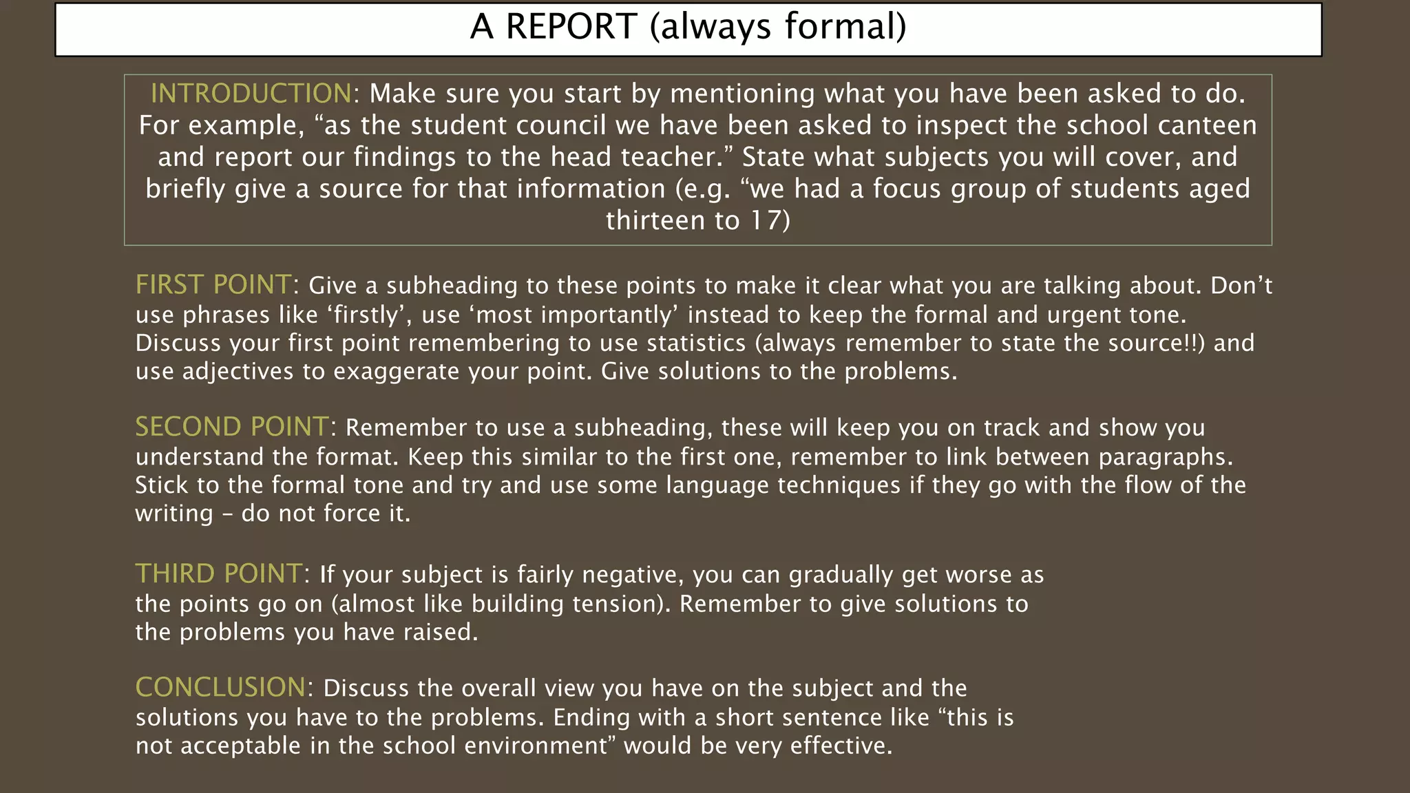 English language Writing Layouts | PPTX