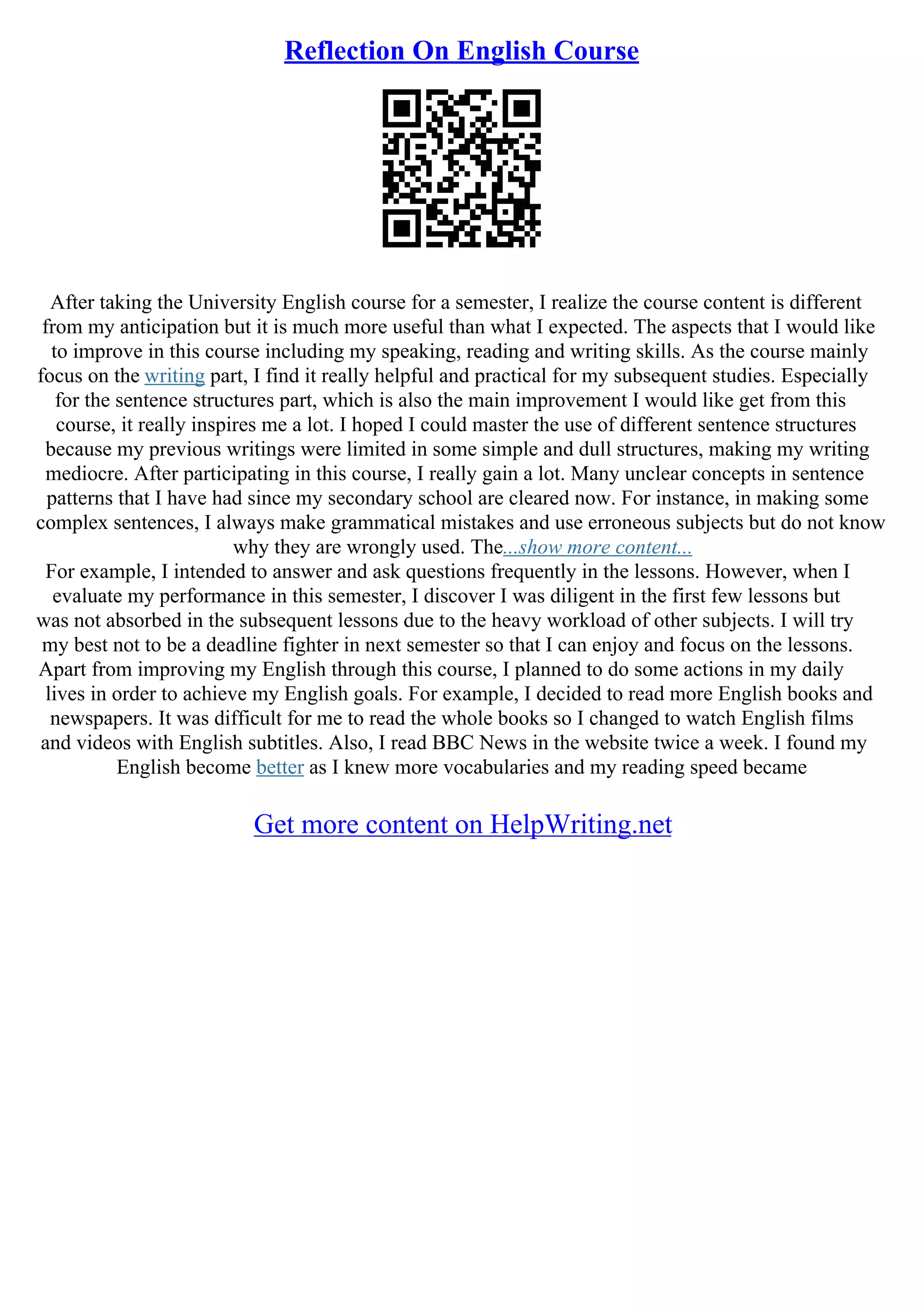 English Learning Essay | PDF