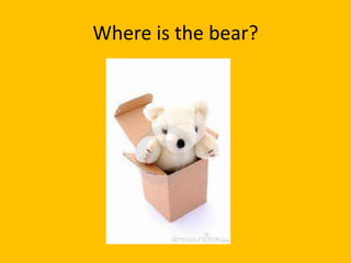 Where is the bear?
 