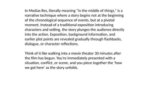 Exploring Narrative Techniques: In Medias Res, Parallel, Flashback, and ...