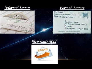 Formal LettersInformal Letters
Electronic Mail
 