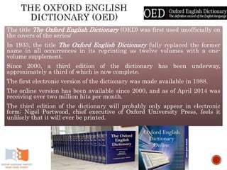 English Lexicography | PPTX