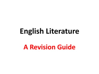English Literature A Revision Guide 