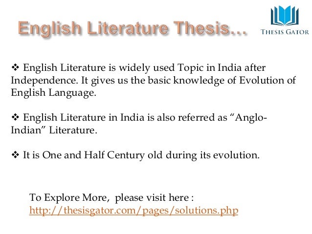 Thesis topics indian english literature