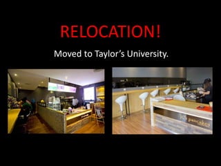 RELOCATION!
Moved to Taylor’s University.

 