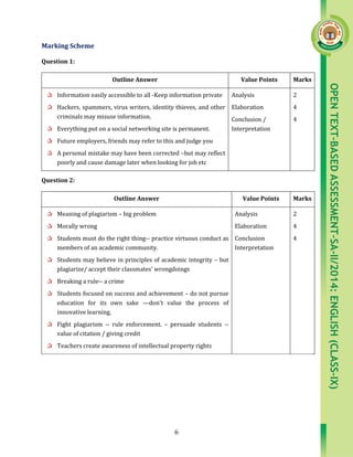 Cbse New Answer Script Evaluation System.pdf CBSE Open Textbook English | PDF