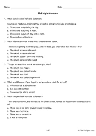 English making inferences | PDF