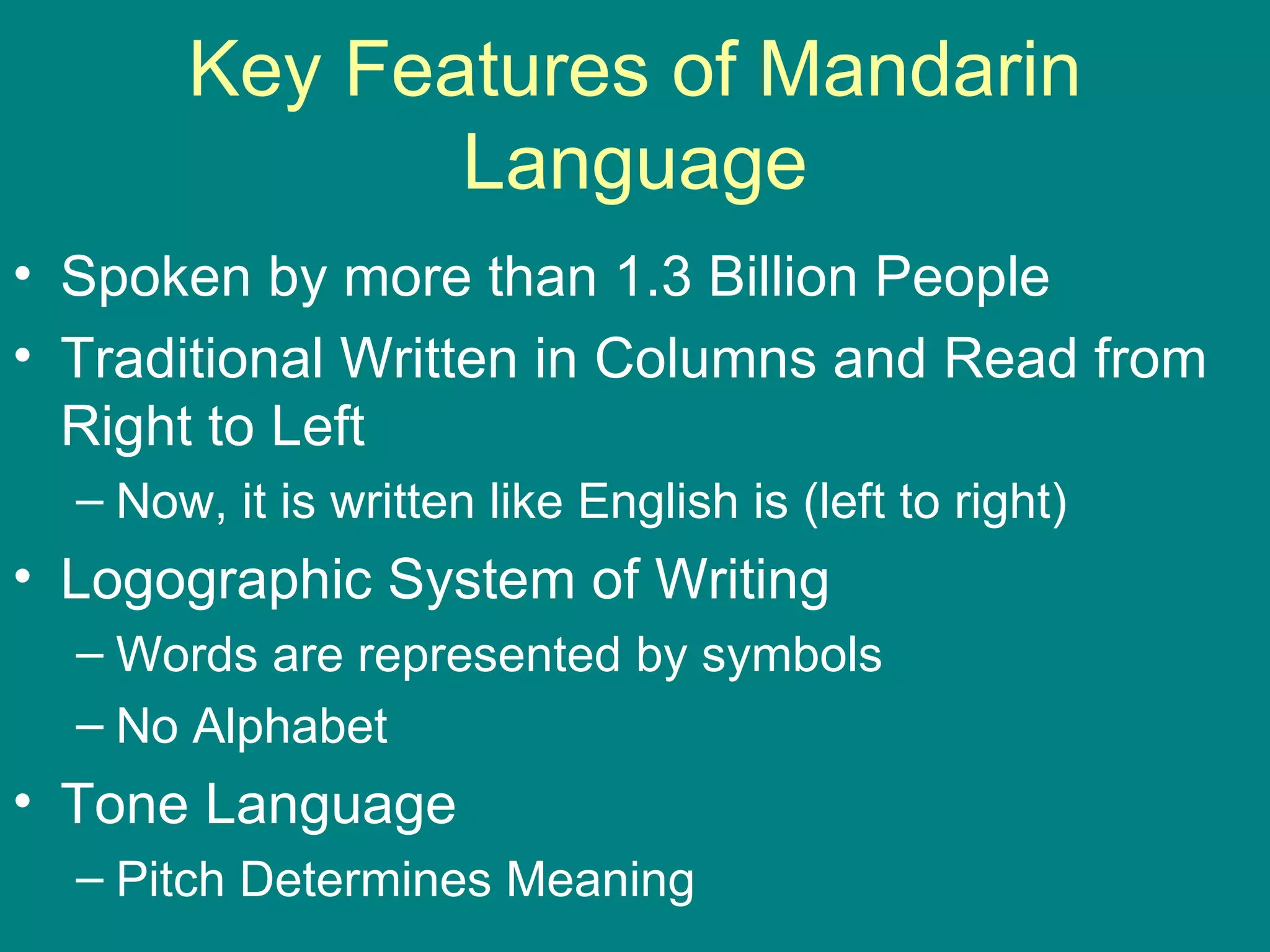 English mandarin comparision presentation | PPT