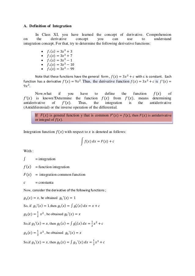 Integral Dalam Bahasa Inggris
