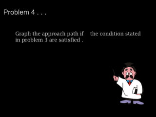 Graph the approach path if the condition stated
in problem 3 are satisfied .
Problem 4 . . .
 