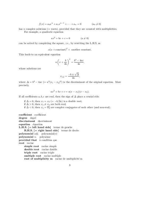 English Math Dictionary