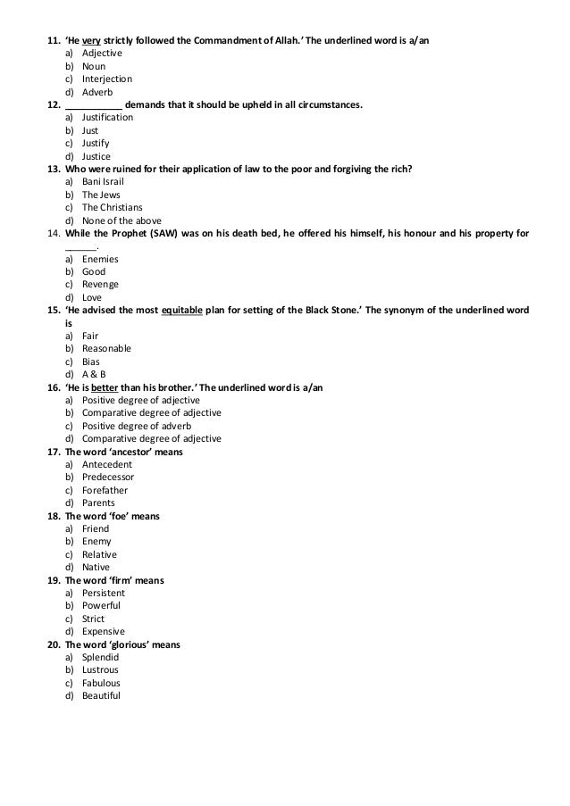 English mcqs unit 1 class 10 fbise