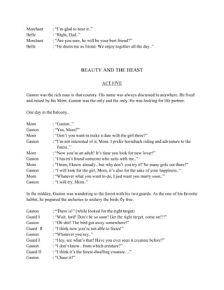 Disney Designer Pet Collar - Beauty and the Beast- Story Script