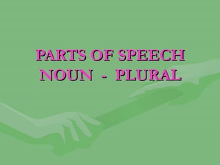 PARTS OF SPEECH NOUN  -  PLURAL 
