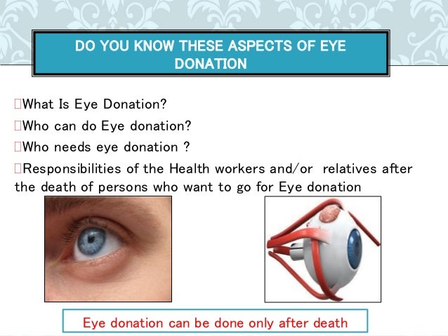 Presentation on the procedure of eye donation picture